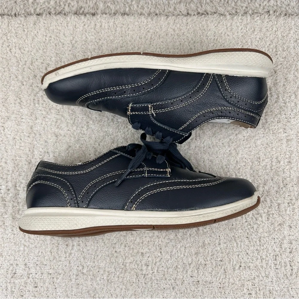 Florsheim Boys 3.5M Navy‎ Milled White Sole Great Lakes Wingtip Oxford Uniform